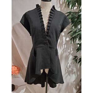 Scarlet Darkness Womens Gothic Hi Low Steampunk Victorian Tailcoat Jacket Sz XL